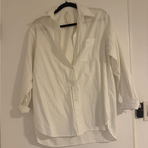 Aritzia Babaton Oversize Classic White Button-Up Shirt - Picture 1 of 4